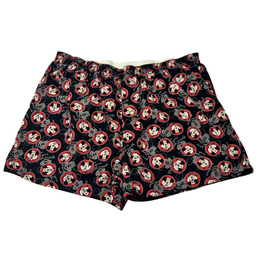 Mickey Mouse Clubhouse Shorts Vintage All Over Print Boxer Shorts Black Size XL